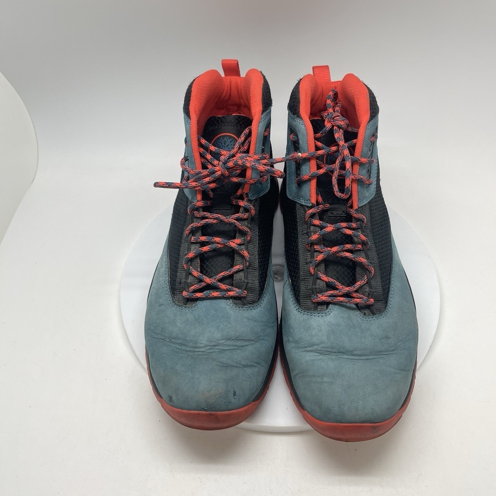 Timberland Boots Mens 11 Solar Wave Mid Chukka Blue Leather Suede Lace Up Casual - Picture 2 of 10